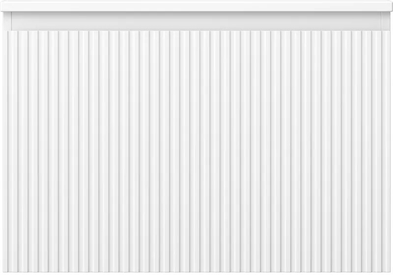 Mexen Rivel, kúpeľňová skrinka 70 cm s hornou časťou, 1 zásuvka, drážkovaná, biela matná, 91A20-07047-1-BFC01