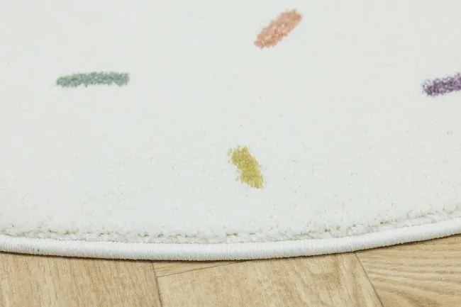 Koberec LIMA M039A krémový / modrý kruh