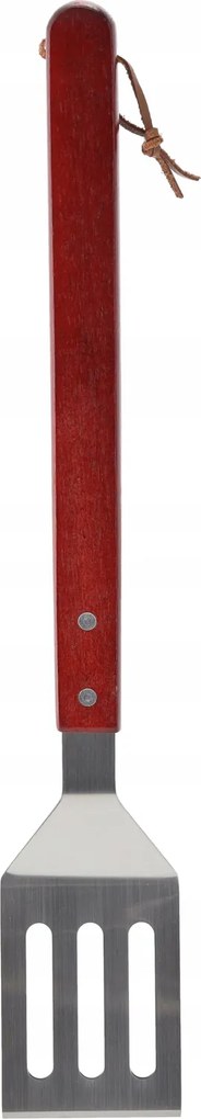 CH 3-dielna sada grilovacieho náradia -lopatka, kliešte, vidlička - červená