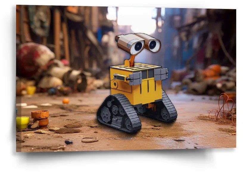 Sablio Obraz Wall-E robot Mesto - 60x40 cm