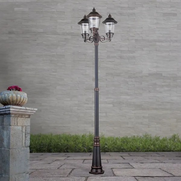 Orion - Vonkajšia lampa KENZO 3xE27/100W/230V IP44 bronz/patina