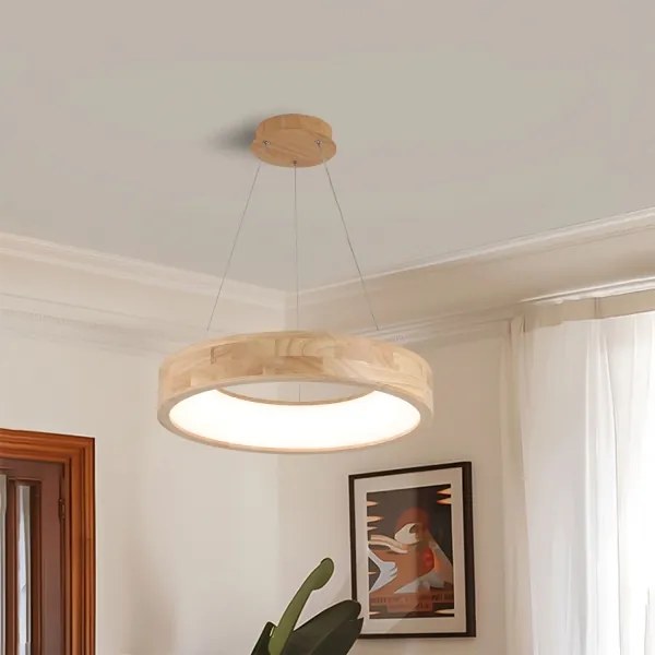 Brilagi - LED luster na lanku FALCON WOOD LED/30W/230V 3000/4000/6000K 45 cm drevo