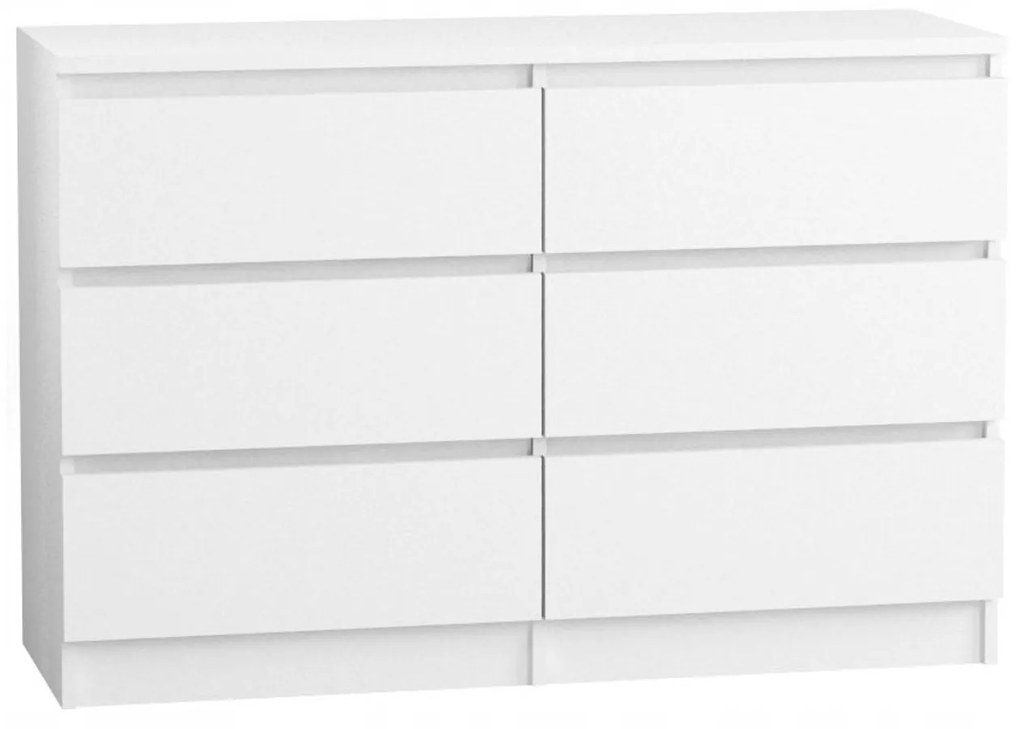Komoda 120/6 cm - biela