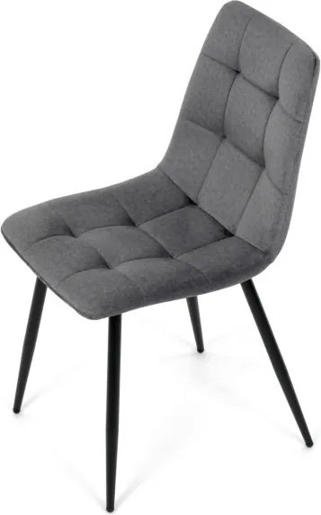 Jedálenská stolička zamatová, sivá DCL-X7015 GREY2