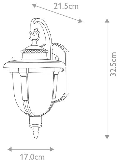 Elstead STL2-S-WB - Vonkajšie nástenné svietidlo ST LOUIS 1xE27/100W/230V IP44