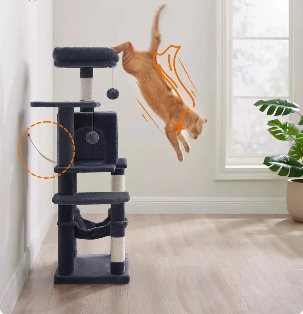 Škrabadlo pro kočky Piti 112 cm šedé