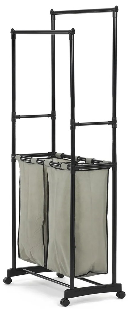 Stojan s úložným priestorom GD-176 BK, plast,čierna