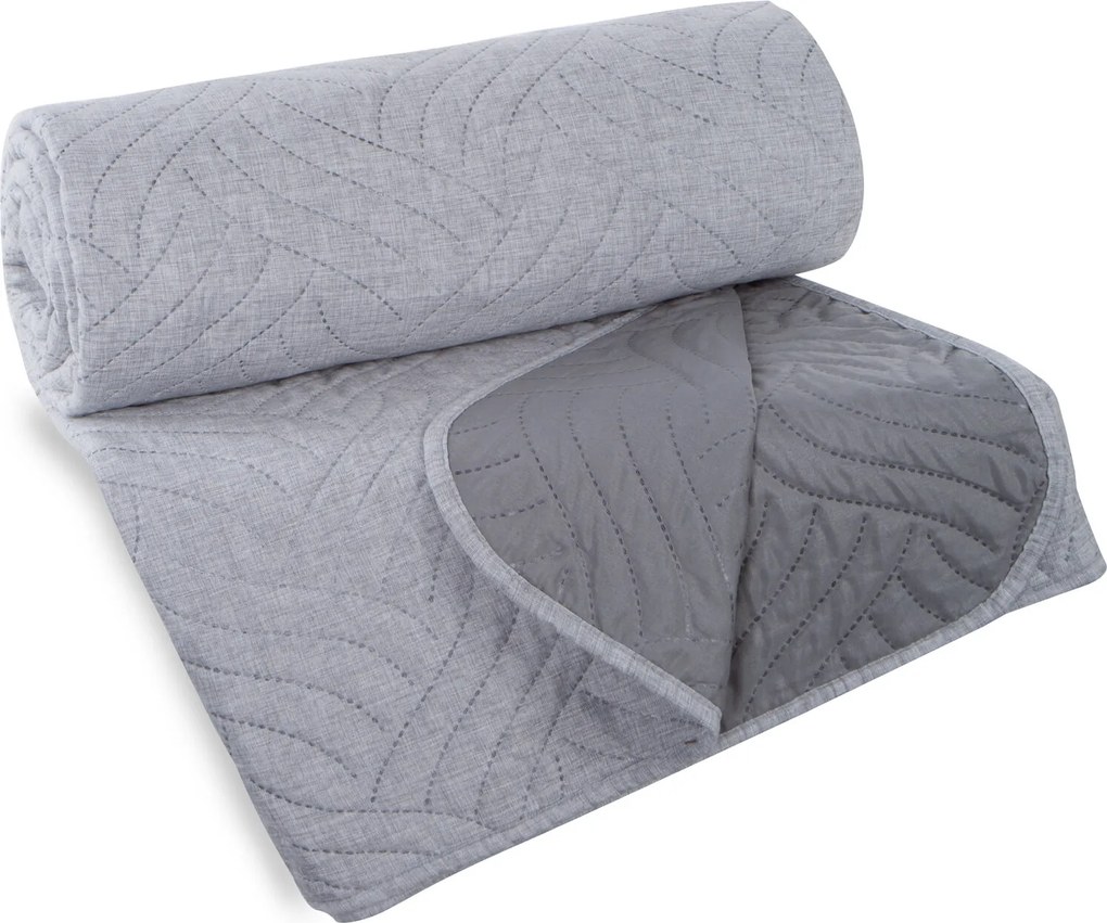 PREHOZ NA POSTEĽ LEN 200X220 CM STRIEBORNÝ