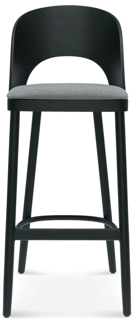 FAMEG Avola - BST-1411 - barová stolička Farba dreva: dub premium, Čalúnenie: koža L1