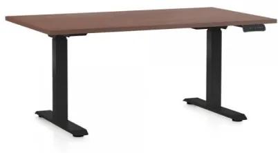 Výškovo nastaviteľný stôl OfficeTech D, 120 x 80 cm, čierna podnož