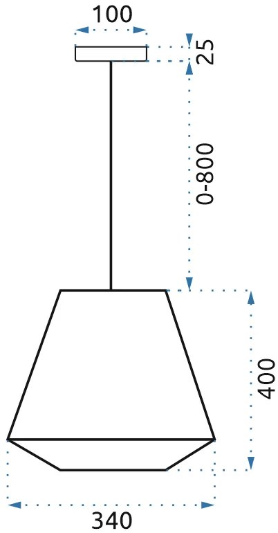 Toolight - Závesné stropné svietidlo 1xE27 APP217, čierna, OSW-00787