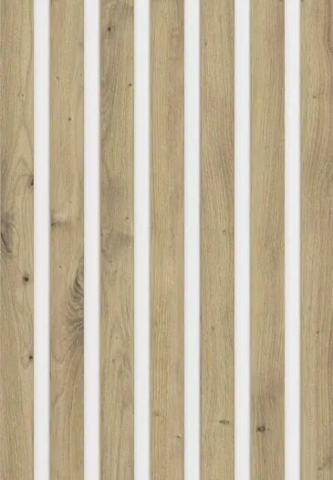 Šatníková skriňa so zrkadlom Genua, 136 cm, biela/dub artisan