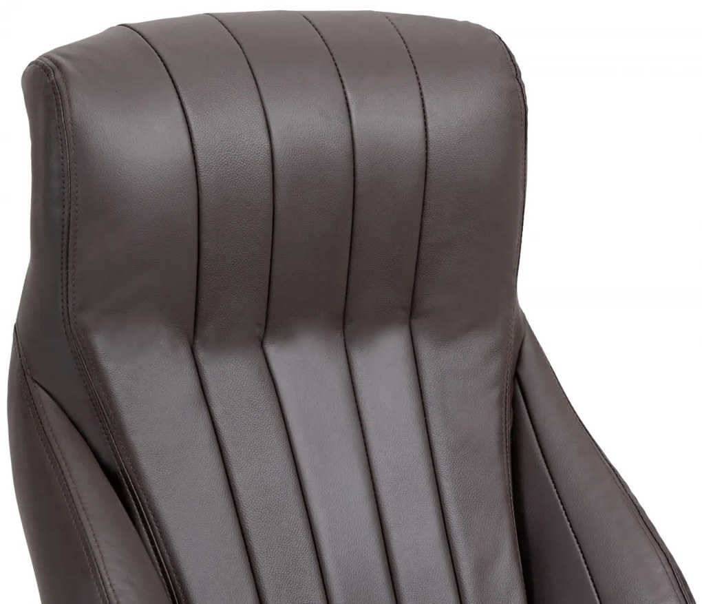 Kancelárska stolička Wigan - koža - Hnedá