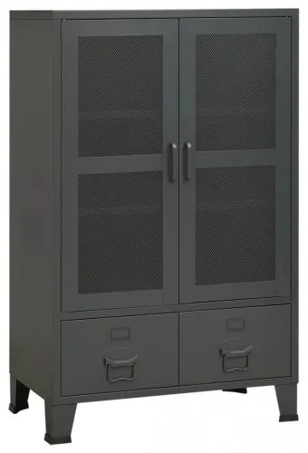 vidaXL Industriálna skladovacia skrinka antracitová 70x40x115 cm kov-