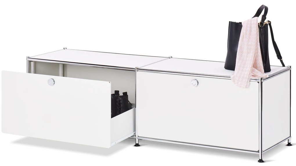 Kovová nízka skrinka »CN3« so zásuvkami