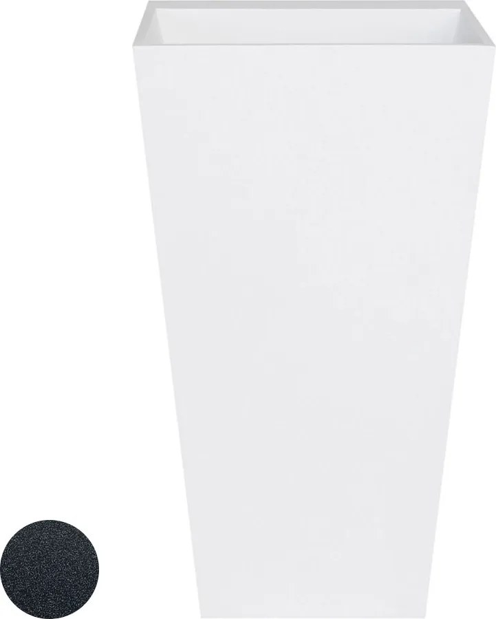 Besco Voľne stojace umývadlo z liateho mramoru Vera Glam G UM VS 50x42x85 cm, bez otvoru pre batériu