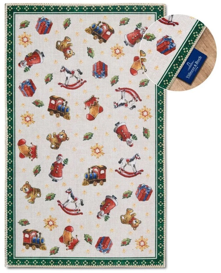 Zelený koberec s vianočným motívom 50x80 cm Green Christmas – Villeroy&amp;Boch
