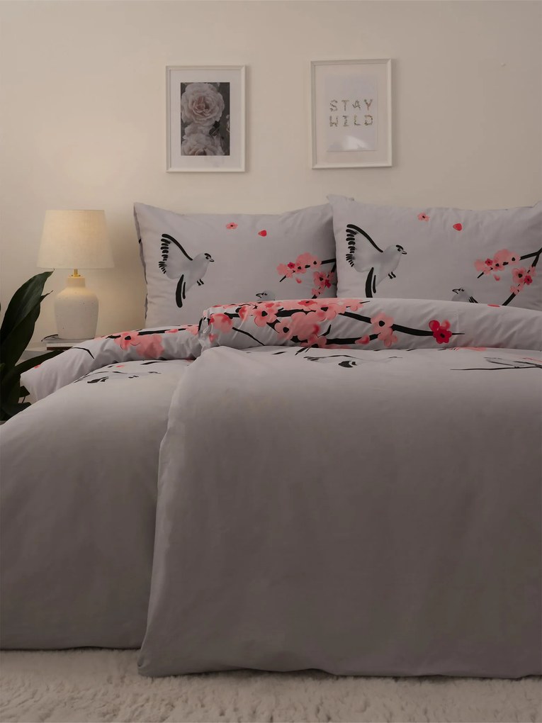 Predĺžené bavlnené obliečky Renforcé – Sakura 02