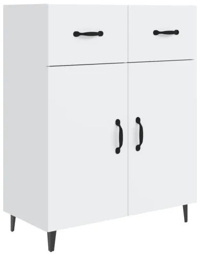 vidaXL Komoda biela 69,5x34x90 cm spracované drevo-