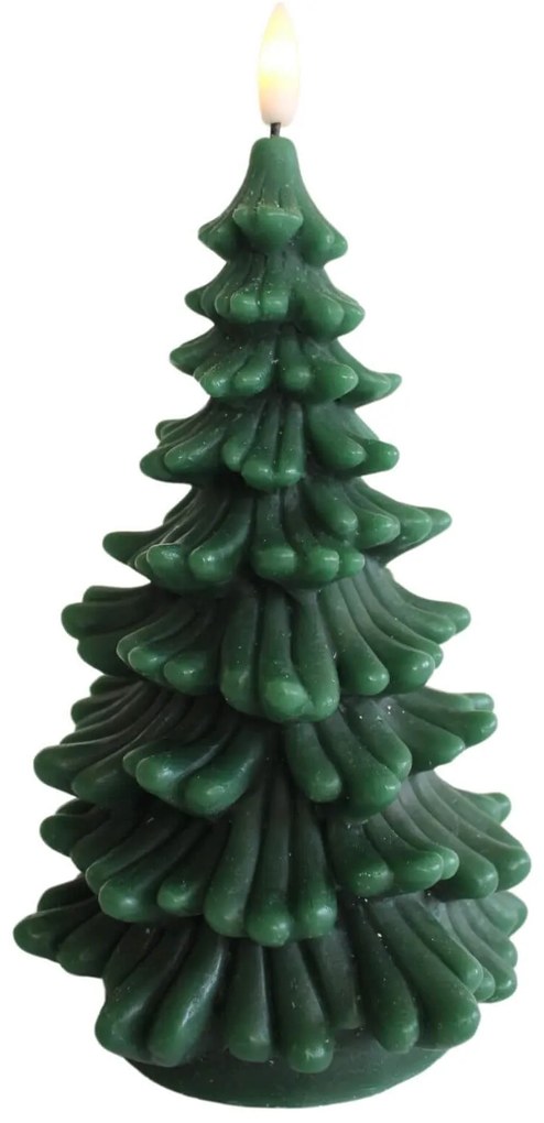 Zelený stromček LED sviečka 18cm