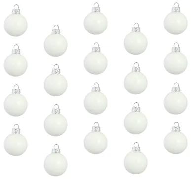 Set vianočných ozdôb porcelánovo biely