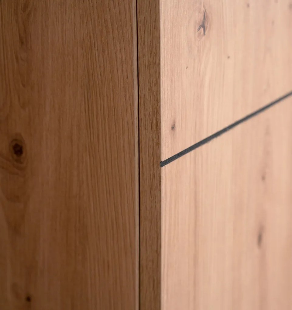 Široká komoda so zásuvkami Nola, dub artisan/čierna