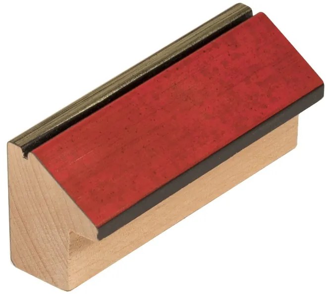 DANTIK rám na obraz 21x29,7 | INCLINATA colori červená (Sklo Čiré)