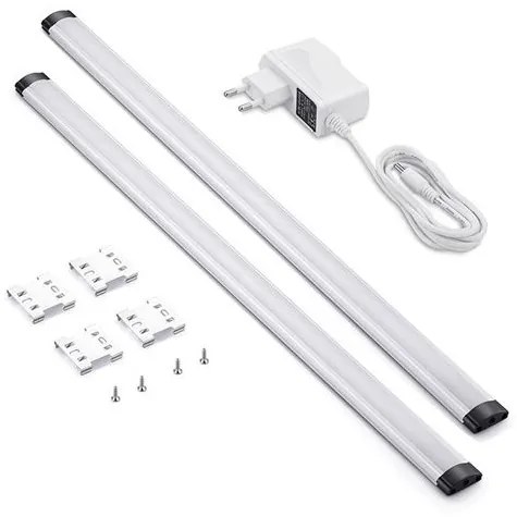 SOLIGHT Sada stmievateľného osvetlenia LED, dotykové ovládanie, 2x5W, 4100K, 50cm