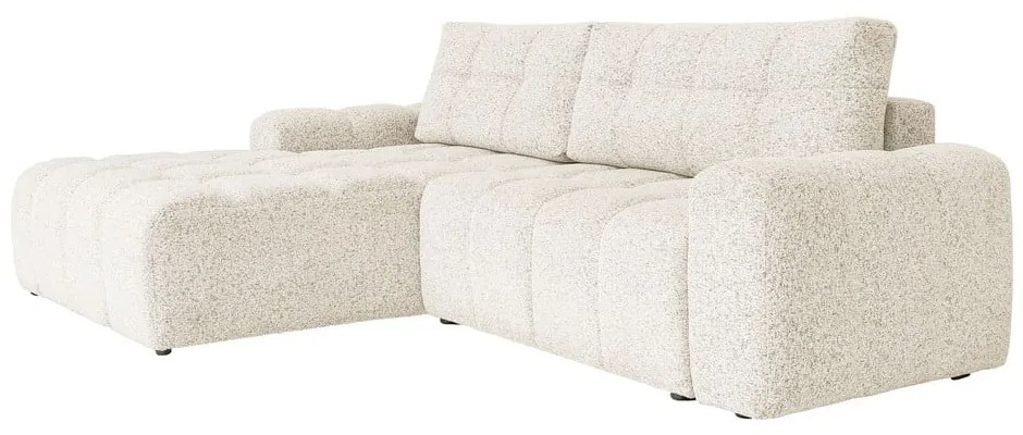 Krémová rozkladacia modulárna rohová pohovka s úložným priestorom (ľavý roh) Lulu – Miuform