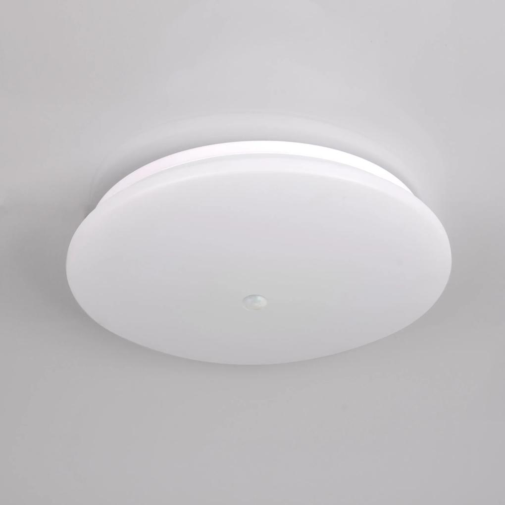 PLX LED stropné kúpeľňové osvetlenie s čidlom ADAM, 13W, denná biela, 30cm, okrúhle, biele, IP44