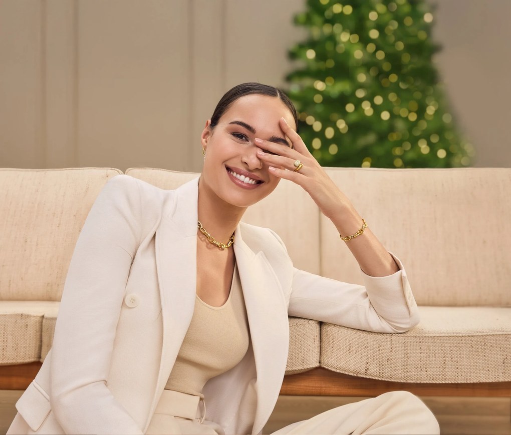 Prsteň »Tropfen« s krištálmi