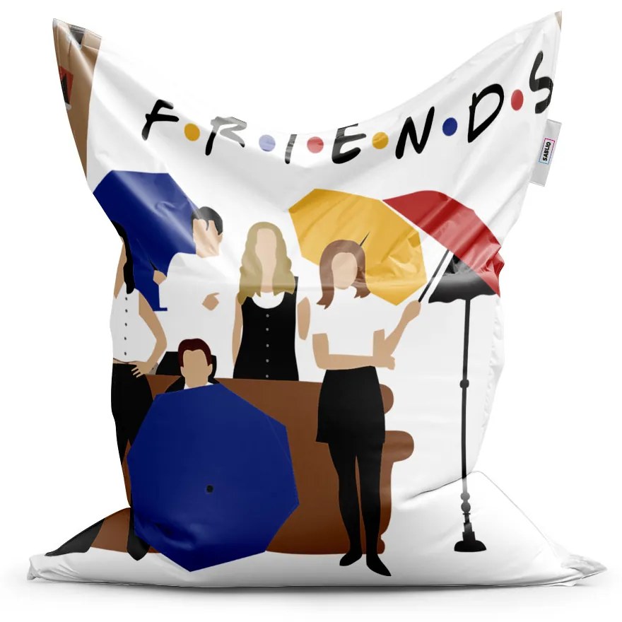 Sablio Sedací vak Seriál Priatelia FRIENDS Gauč pri fontáne - 150x100 cm