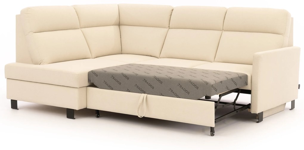 Rohová sedacia súprava Loario L ľavá s úzkym bokom - krémová tkanina Sand 03