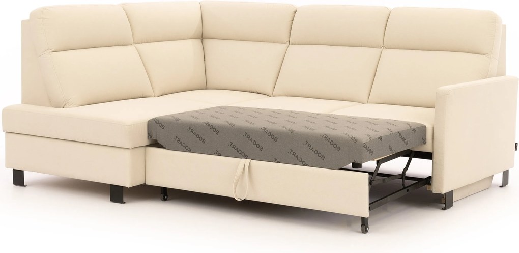 Rozkladacia rohová sedačka Loario L ľavá - úzky bok - krémová pletenina Sand 03