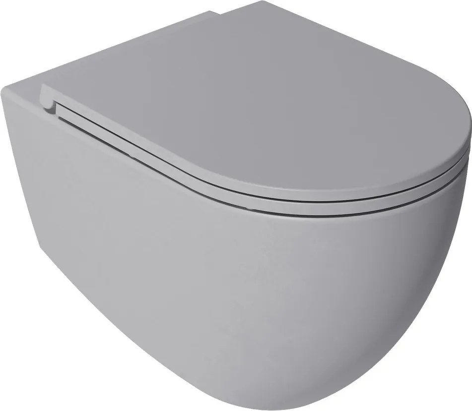 Isvea Isvea, INFINITY WC sedátko SLIM, Soft Close, Easy Take, stone grey, 40KF0547I