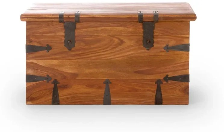 furniture-nabytek.cz - Masívna truhlica Merlin I z palisandra, lakovaná, hnedá – 94×48×50 cm
