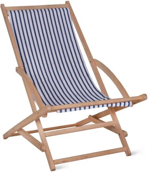 Záhradné ležadlo Garden Trading Rocking Deck Chair Blue Stripe