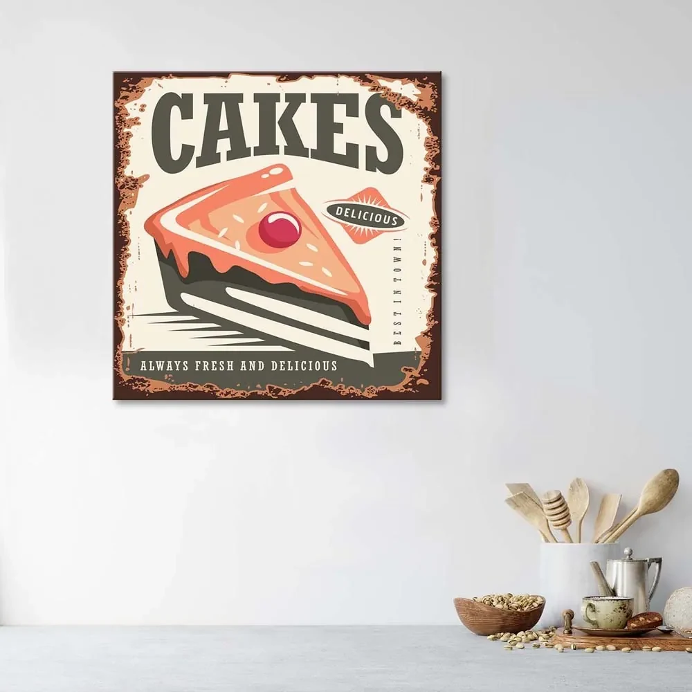 Gario Obraz na plátne Ceduľa retro cukráreň Rozmery: 40 x 40 cm