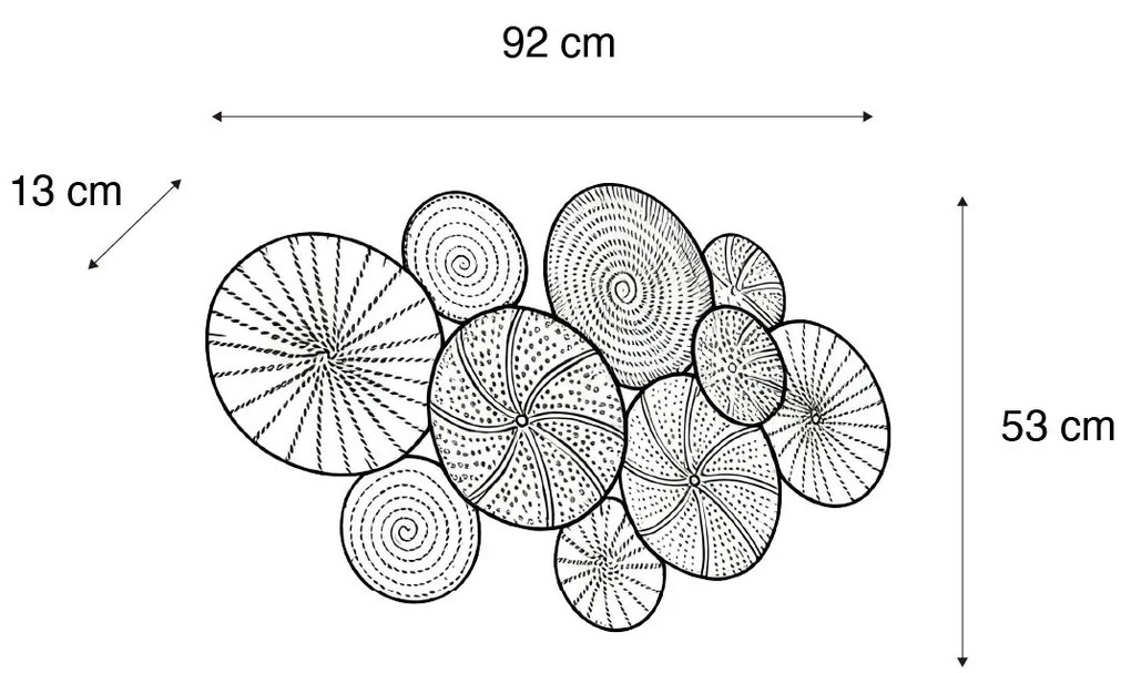 Art Deco nástenná lampa starožitné zlato 93 cm 2-svetlo - Kelly