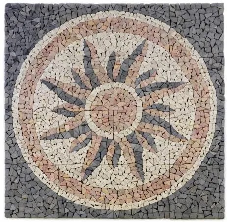 Divero Garth 765 mramorová mozaika - motív slnka 120x120 cm