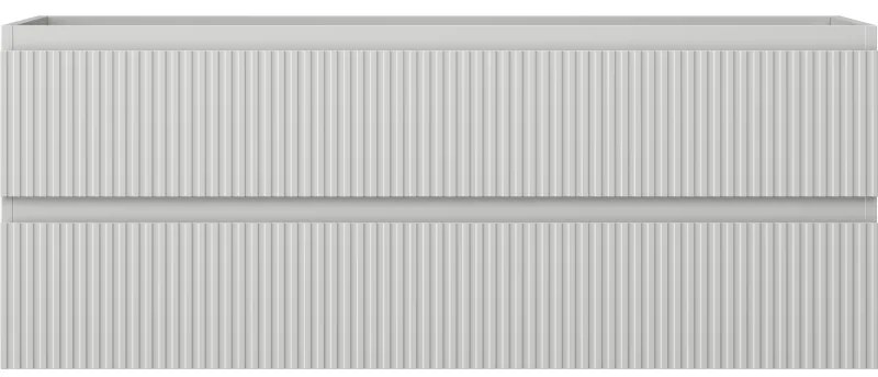 Mexen Rivel, kúpeľňová skrinka pod umývadlo 120 cm, 2 zásuvky, drážkovaná, matná sivá, 91A20-12047-2-BFF62