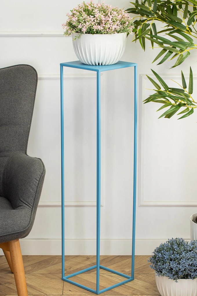 STOJAN NA KVETINÁČ SIMPLE 100X24X24 CM MODRÁ