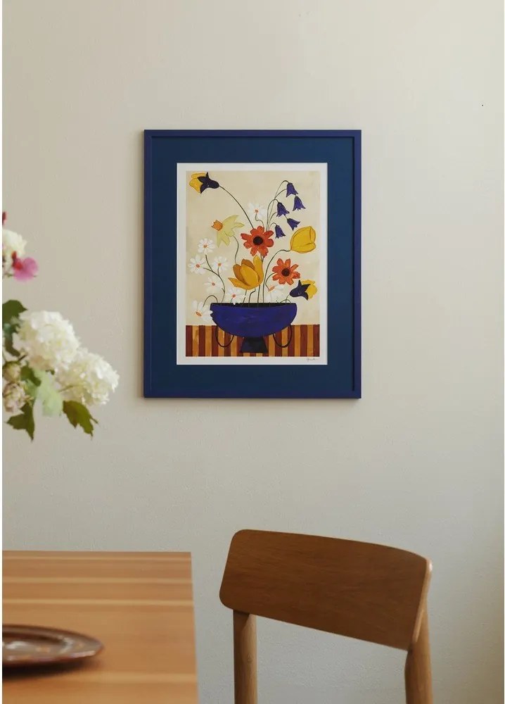 Plagát 30x40 cm Colourful Bunch in Blue Vase – Frankie Penwill – The Poster Club