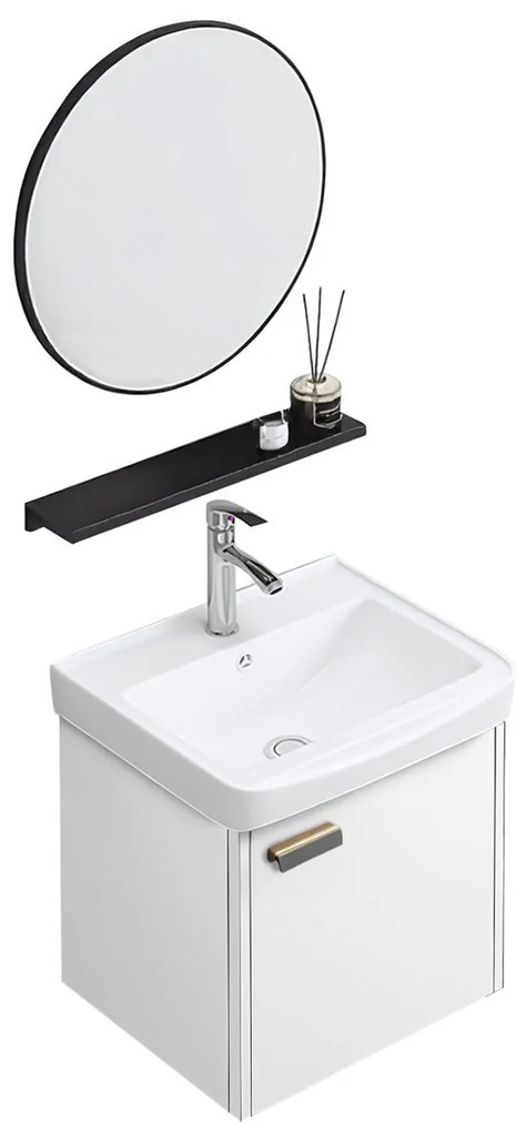 Rea Molly, súprava kúpeľňového nábytku s umývadlom 40cm, biela matná, REA-M0007