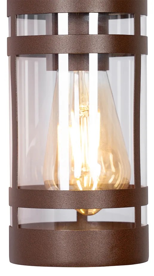 Priemyselná vonkajšia nástenná lampa hrdzavohnedá IP44 - Ruben