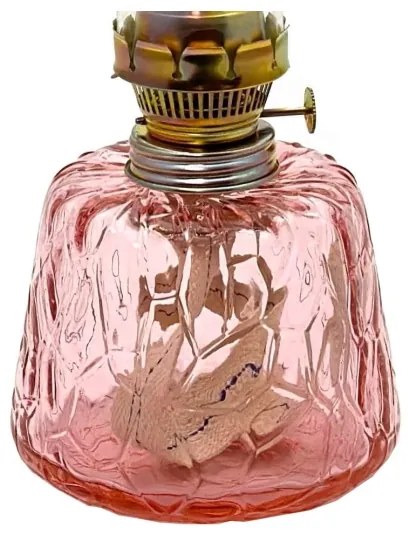 Petrolejová lampa POLY 38 cm ružová