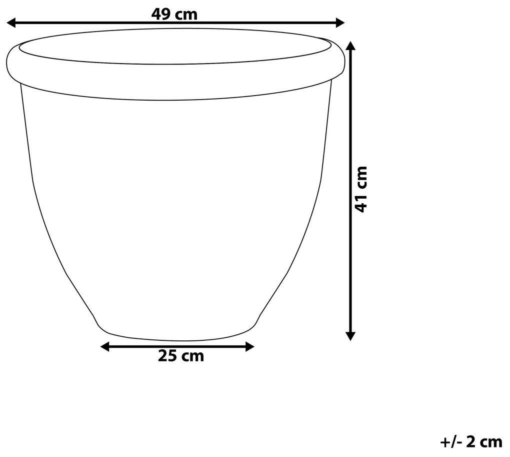 Kvetináč hnedý ⌀ 49 cm TESALIA Beliani