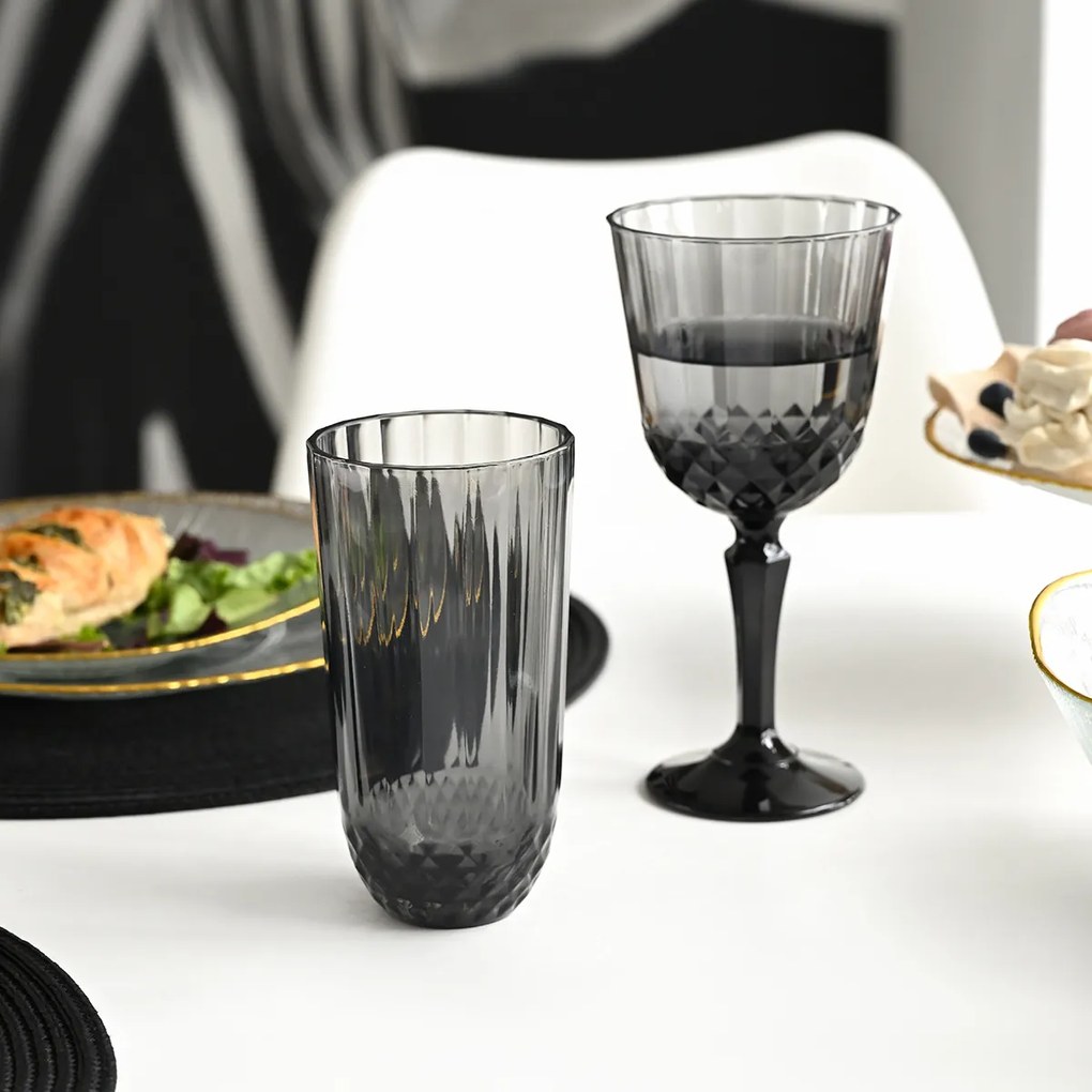 Pohár z dymovo zafarbeného skla, 345 ml, L