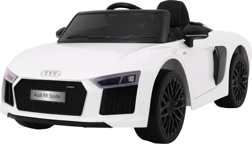 Ramiz Elektrické autíčko Audi R8 Spyder pre deti biele + diaľkové ovládanie