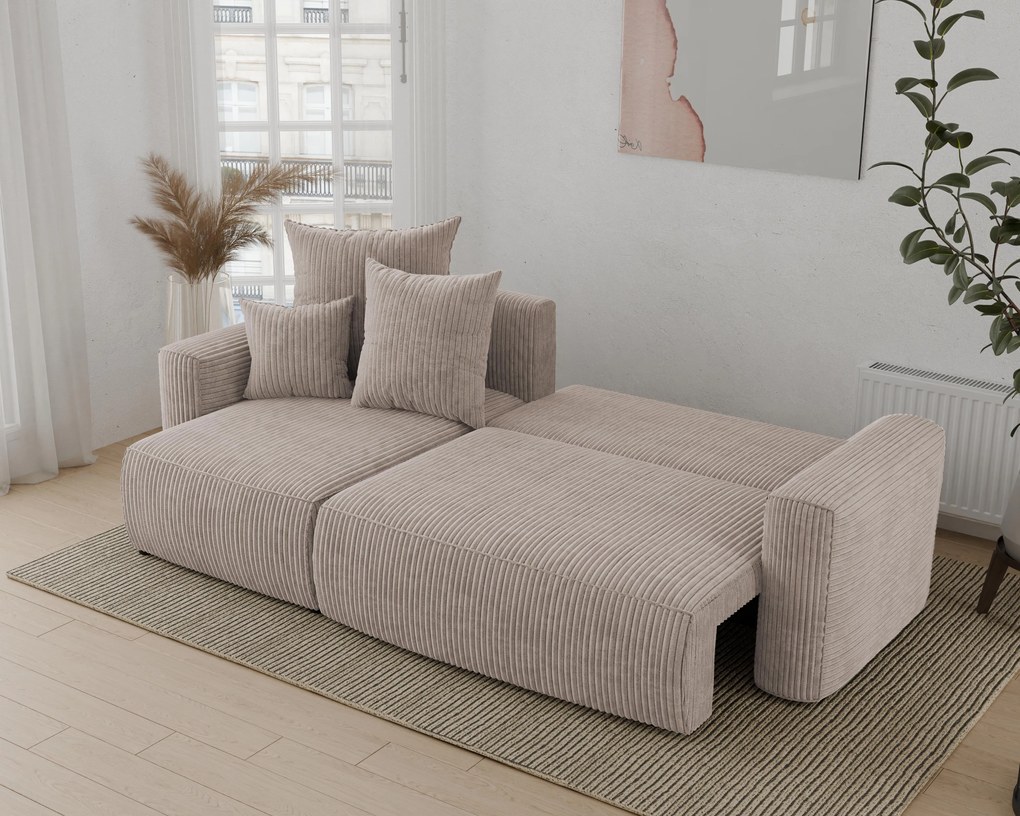 Rohová sedačka Denia (L) (svetlohnedá). Akcia -20%. Vlastná spoľahlivá doprava až k Vám domov. 1133109